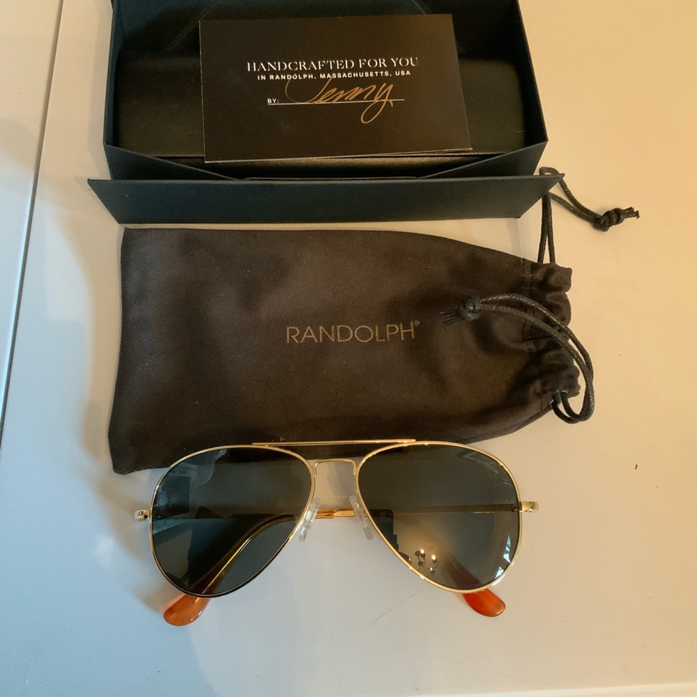 Randolph 23K Gold Aviator Sunglasses